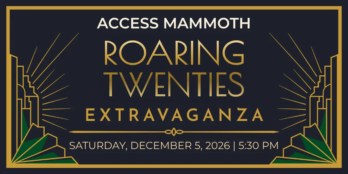 Roaring Twenties Extravaganza 2026 Header - includes "Saturday, December 5, 2026 | 5:30PM